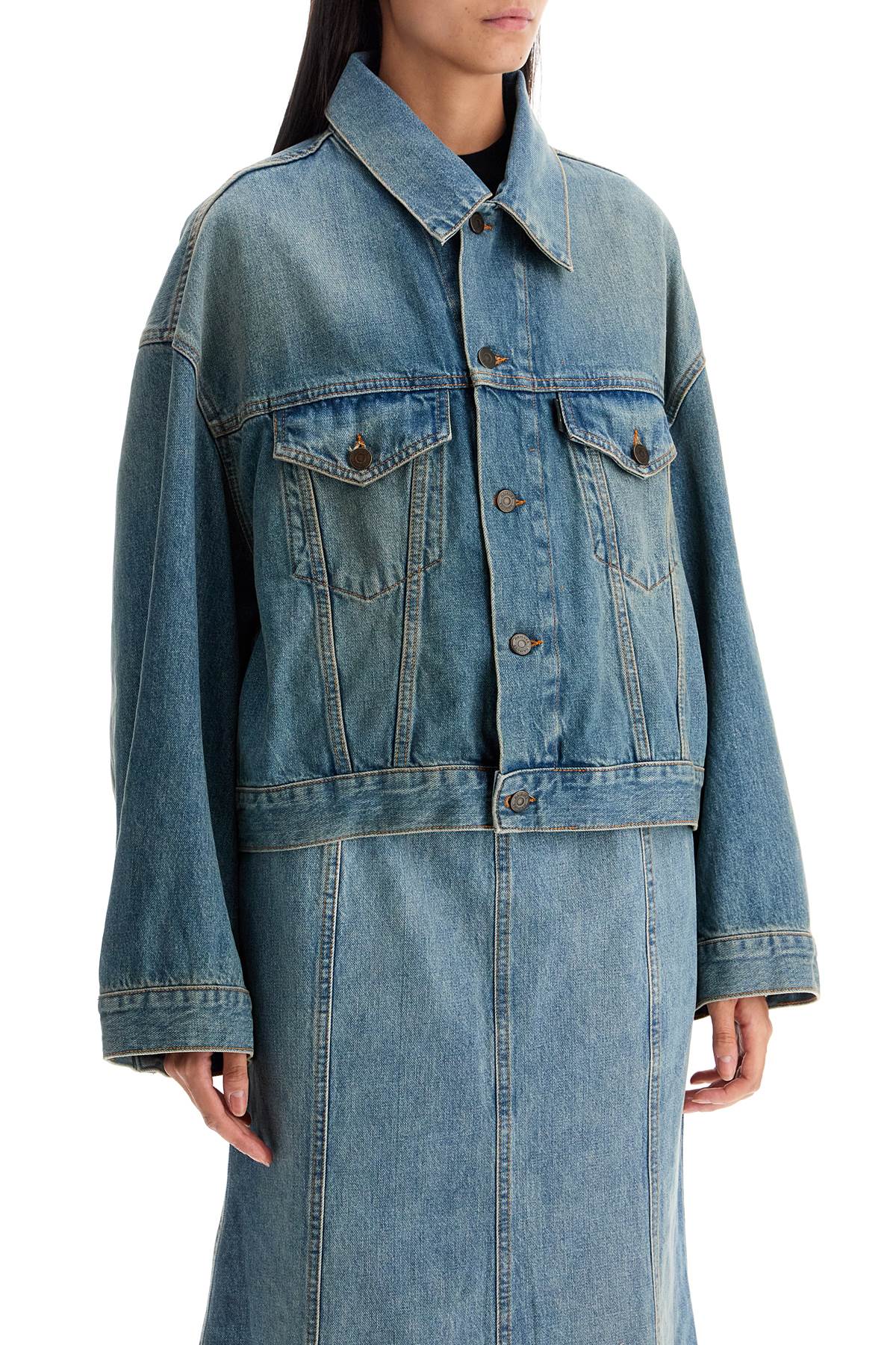 denim boxy jacket with spencer