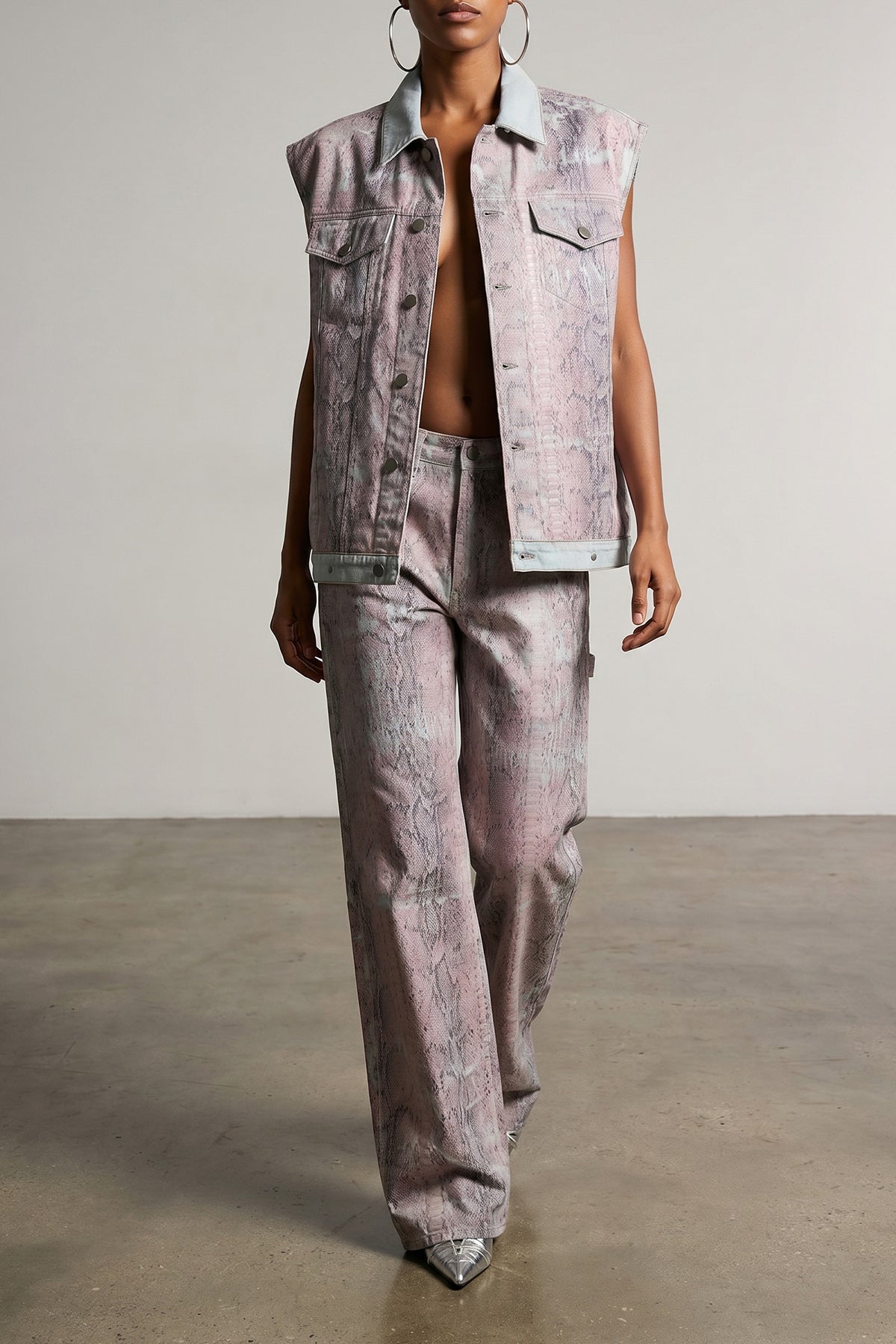 janette cotton denim vest