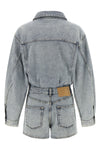 elle authentic lax short leg jumpsuit in cotton denim