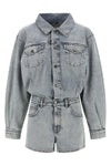 elle authentic lax short leg jumpsuit in cotton denim