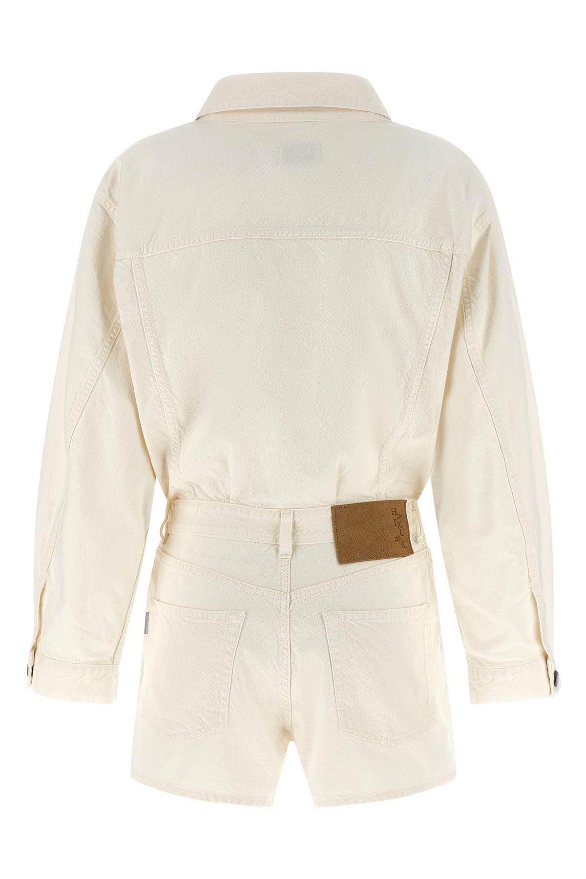 elle authentic lax short leg jumpsuit in cotton denim