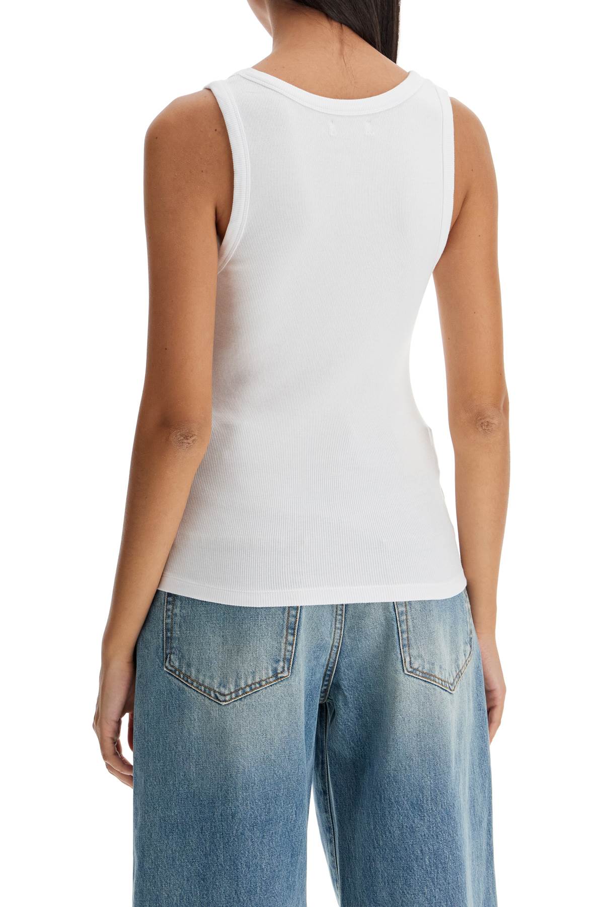 ribbed sleeveless top with