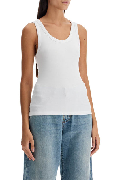 ribbed sleeveless top with