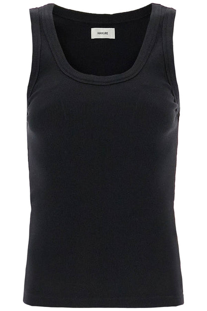 ribbed sleeveless top with