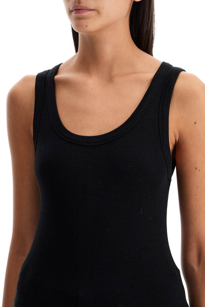 ribbed sleeveless top with