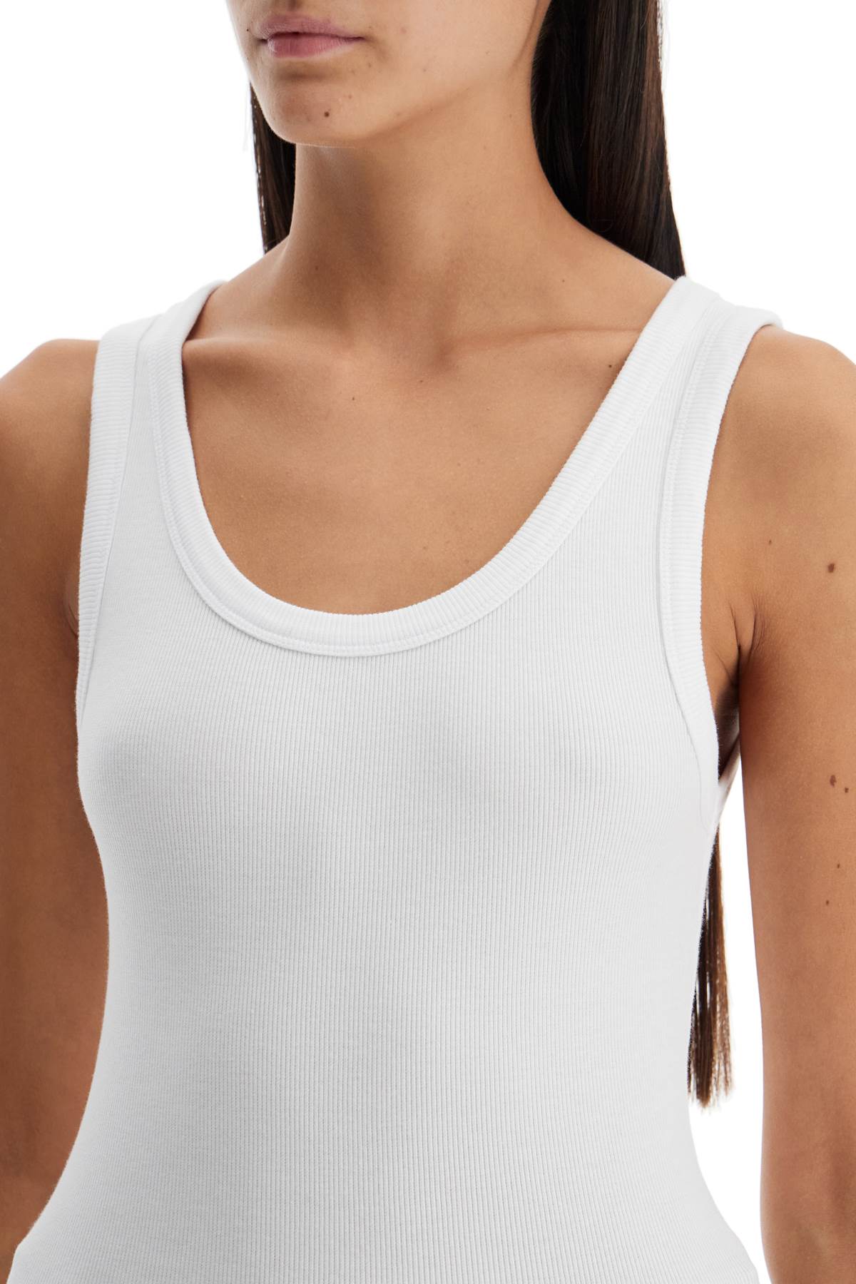 ribbed sleeveless top with