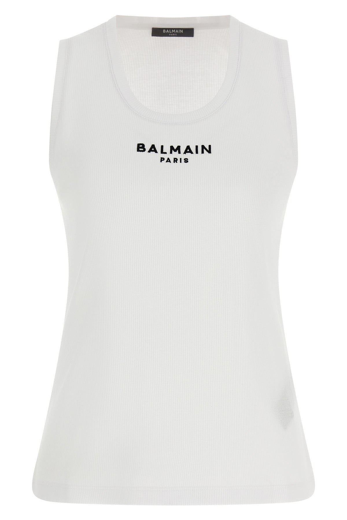 the balmain top defines contemporary luxury through an essential and rigorous co