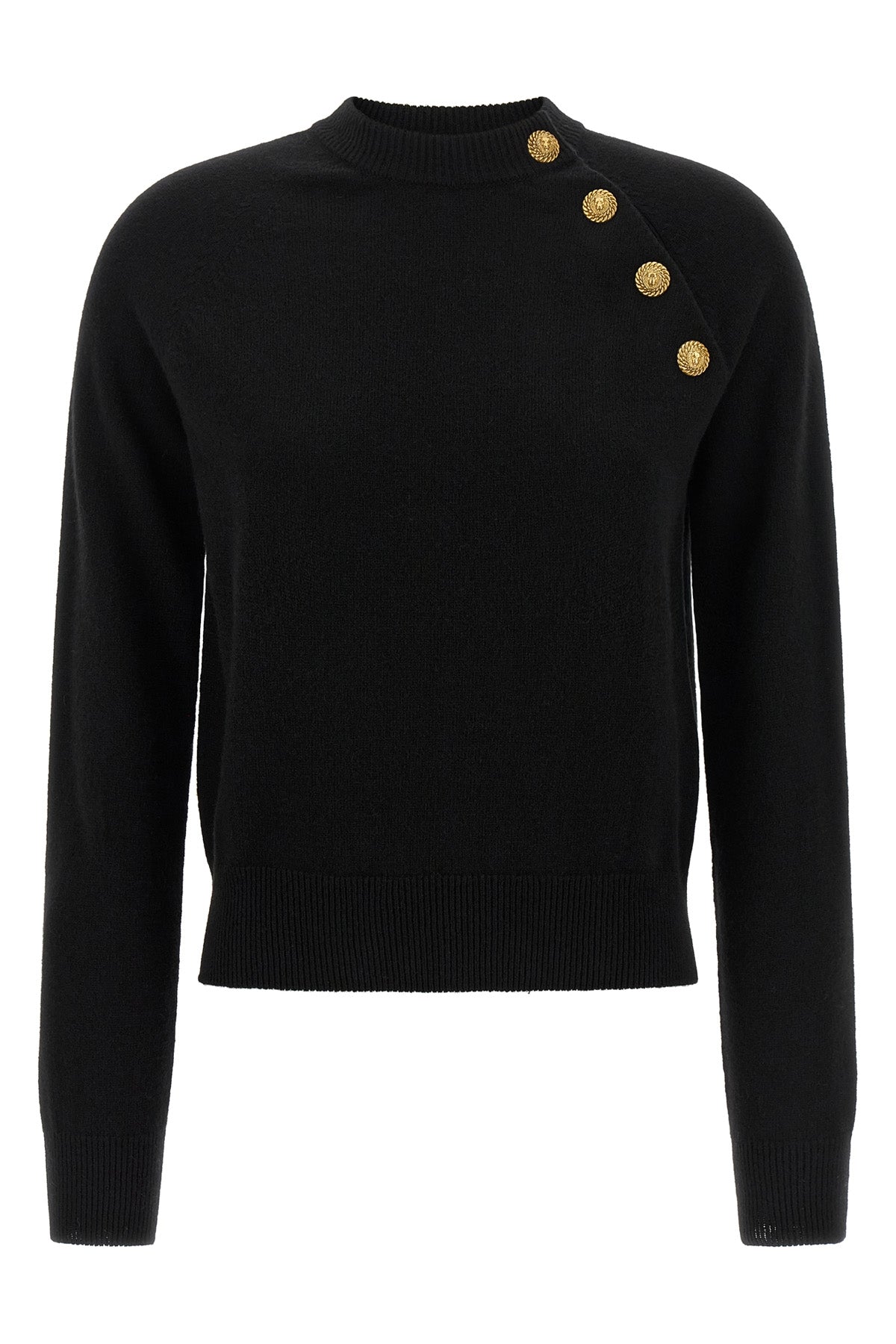 the balmain crew neck sweater sets a new standard in contemporary knitwear