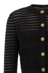 the cardigan balmain defines a new concept of structured elegance
