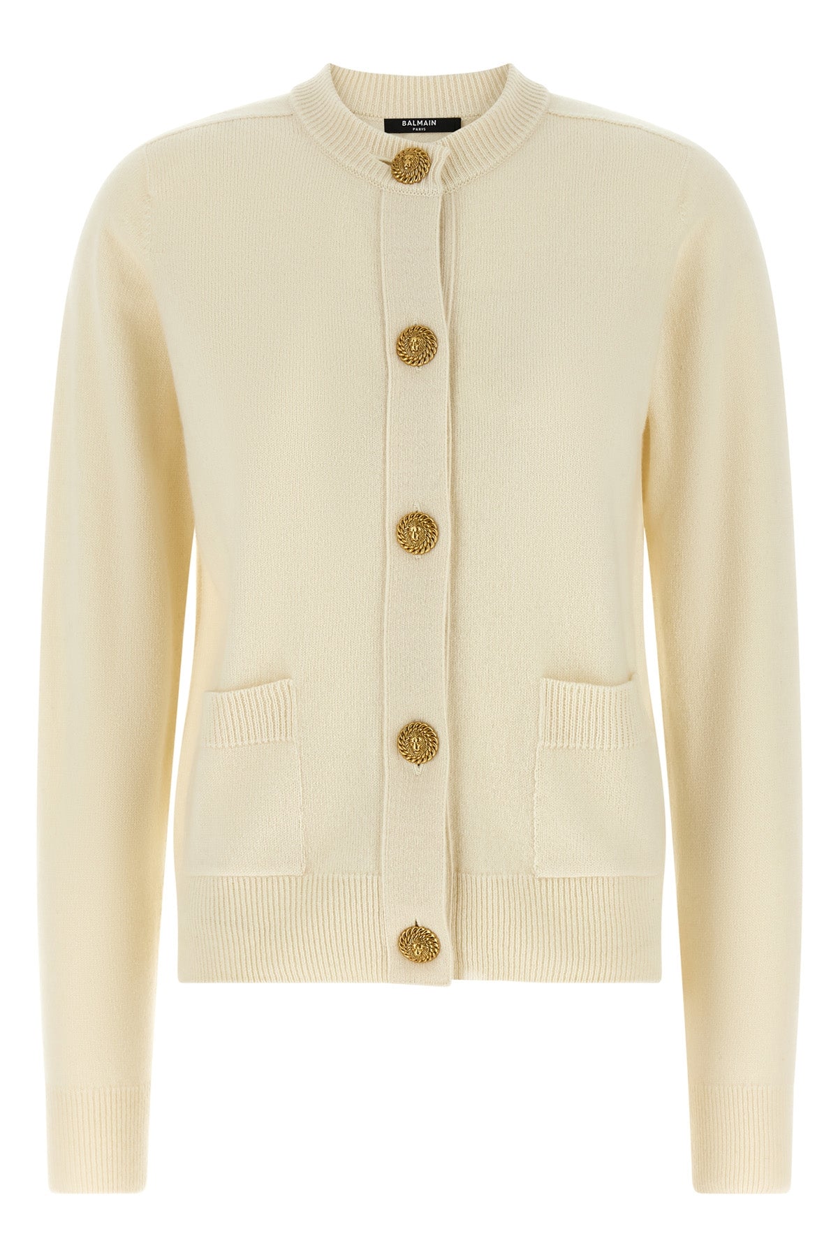 the balmain cardigan in cashmere and virgin wool blend sets a new standard in ta