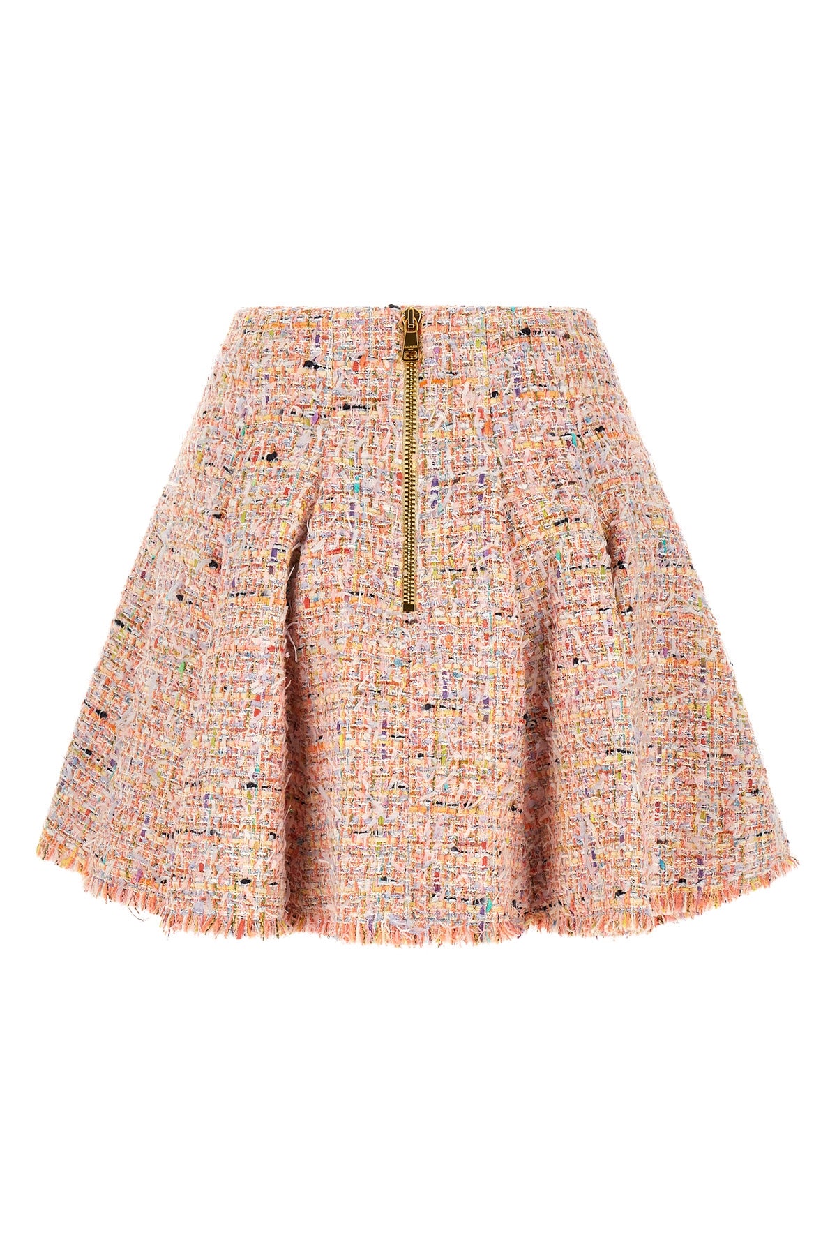 the flared skirt balmain skater redefines the codes of contemporary tailoring