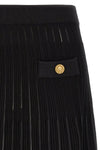 the balmain flared skirt in structured knit redefines the codes of contemporary