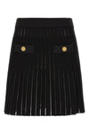 the balmain flared skirt in structured knit redefines the codes of contemporary