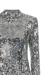 the balmain mini dress is distinguished by a tight silhouette entirely covered