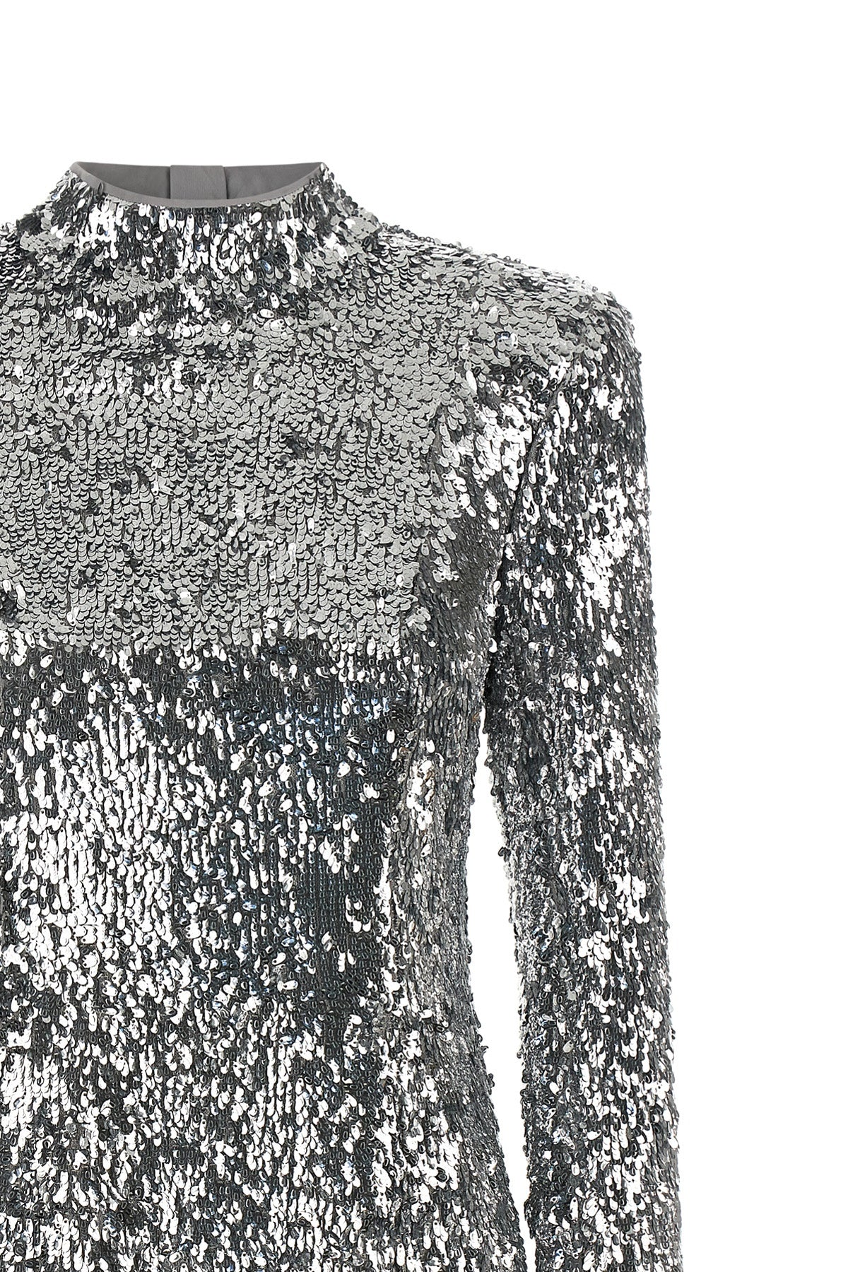 the balmain mini dress is distinguished by a tight silhouette entirely covered
