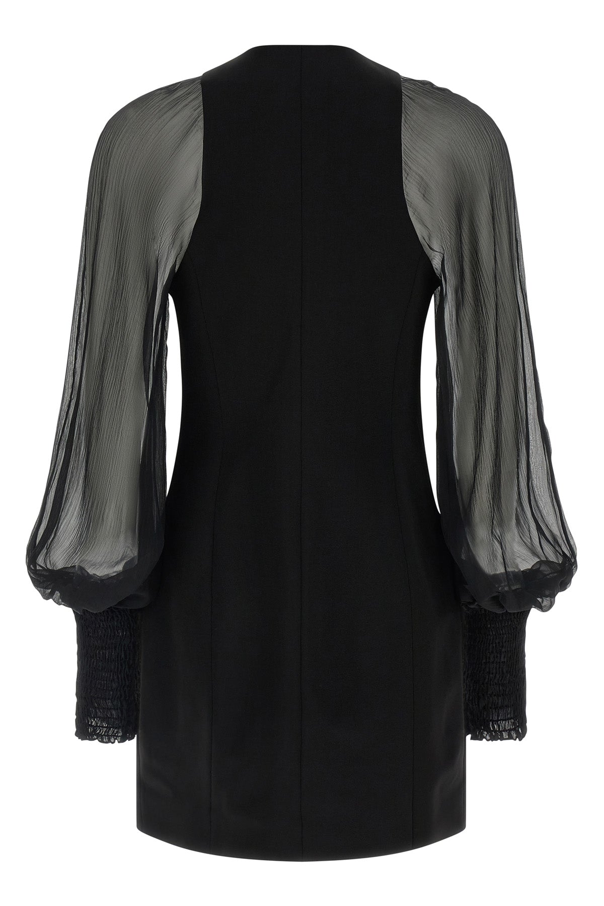 the balmain black mini dress redefines the codes of elegance through a sophistic
