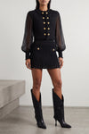the spencer blazer by balmain redefines the codes of tailoring through a play of