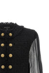 the spencer blazer by balmain redefines the codes of tailoring through a play of