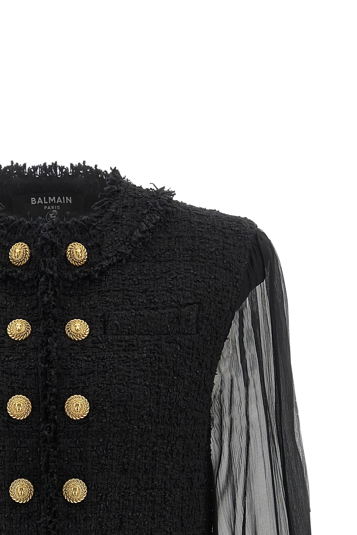 the spencer blazer by balmain redefines the codes of tailoring through a play of