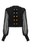 the spencer blazer by balmain redefines the codes of tailoring through a play of