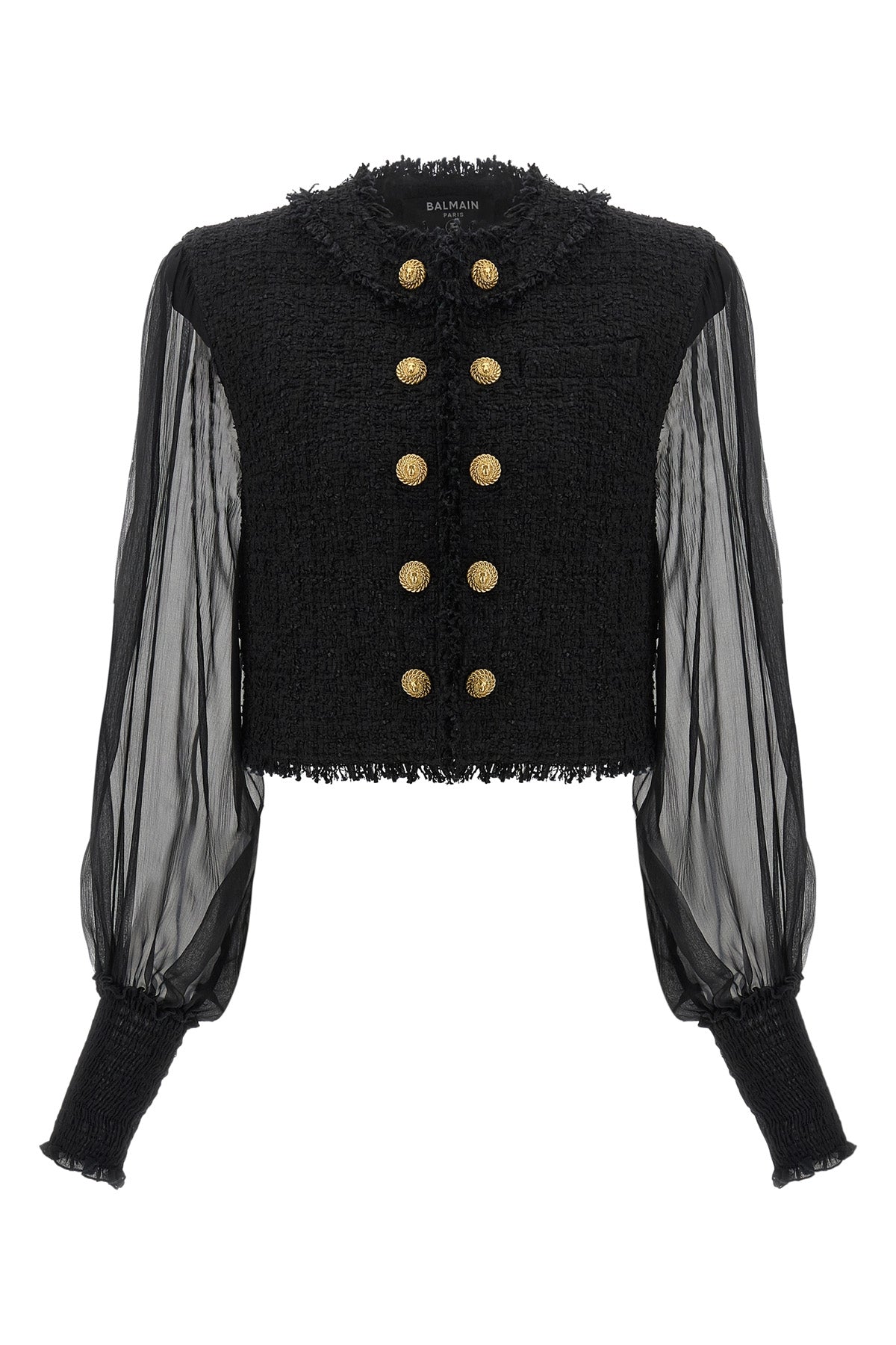 the spencer blazer by balmain redefines the codes of tailoring through a play of