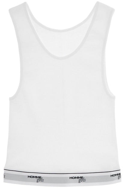 white cotton sleeveless crop top