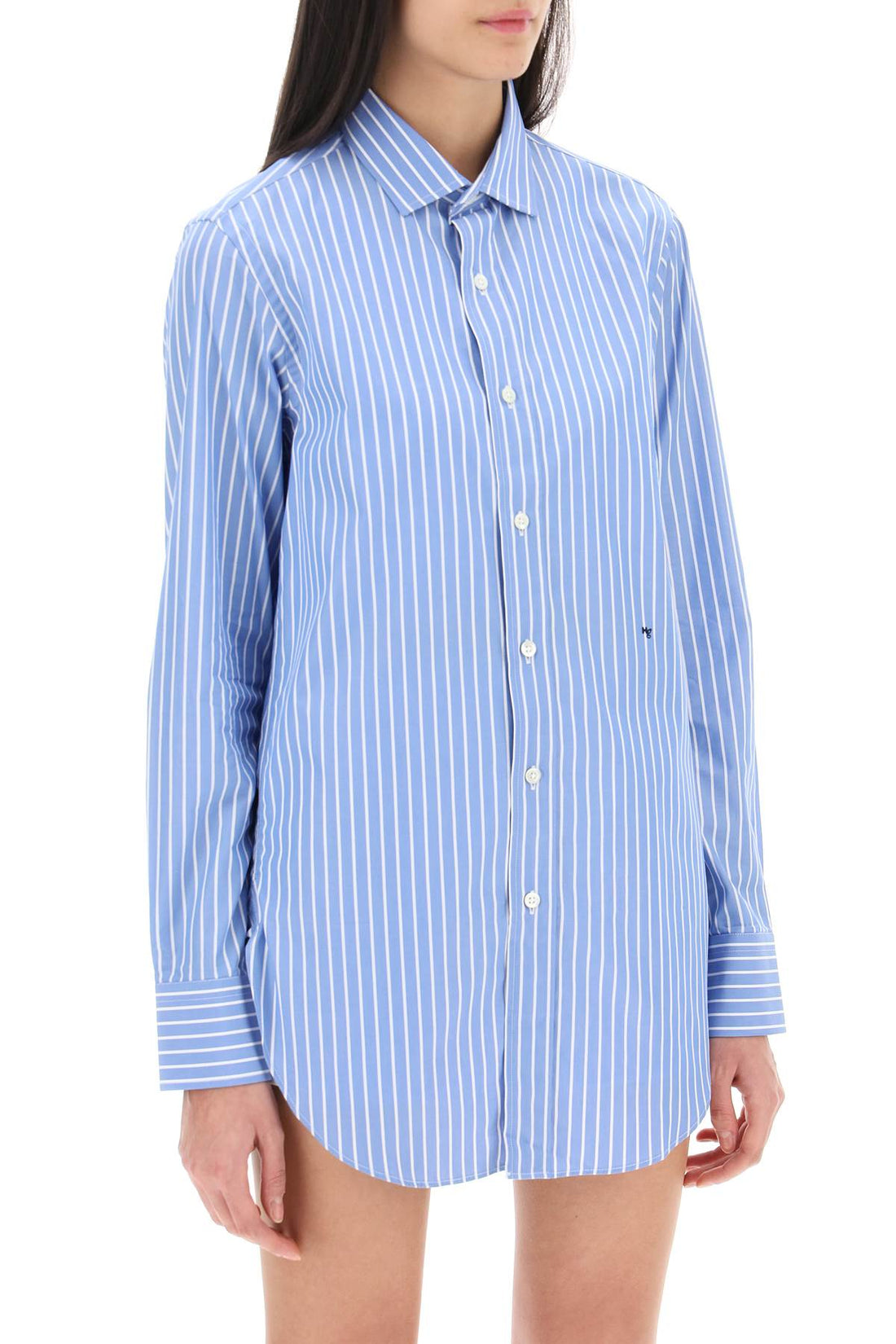 striped poplin shirt