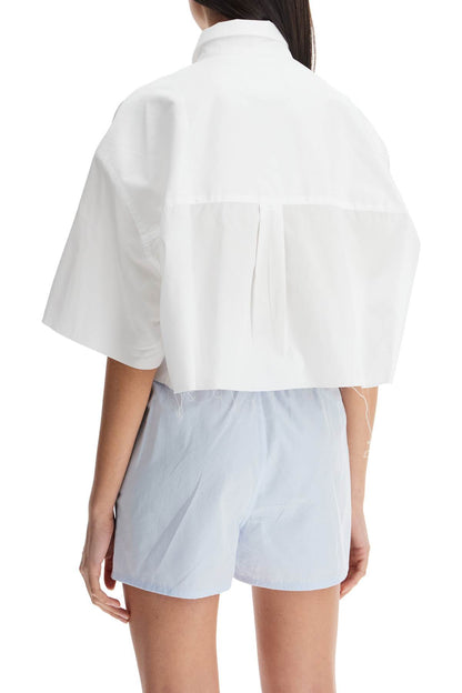 white oversized cotton shirt