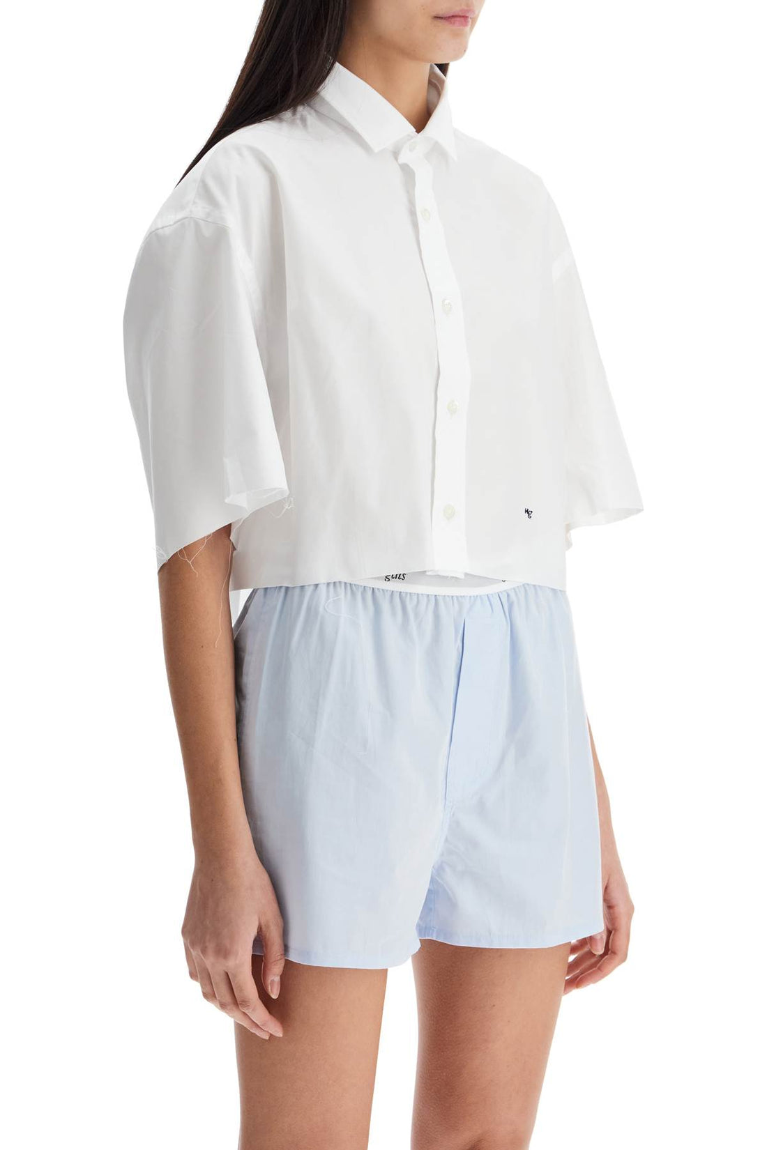 white oversized cotton shirt