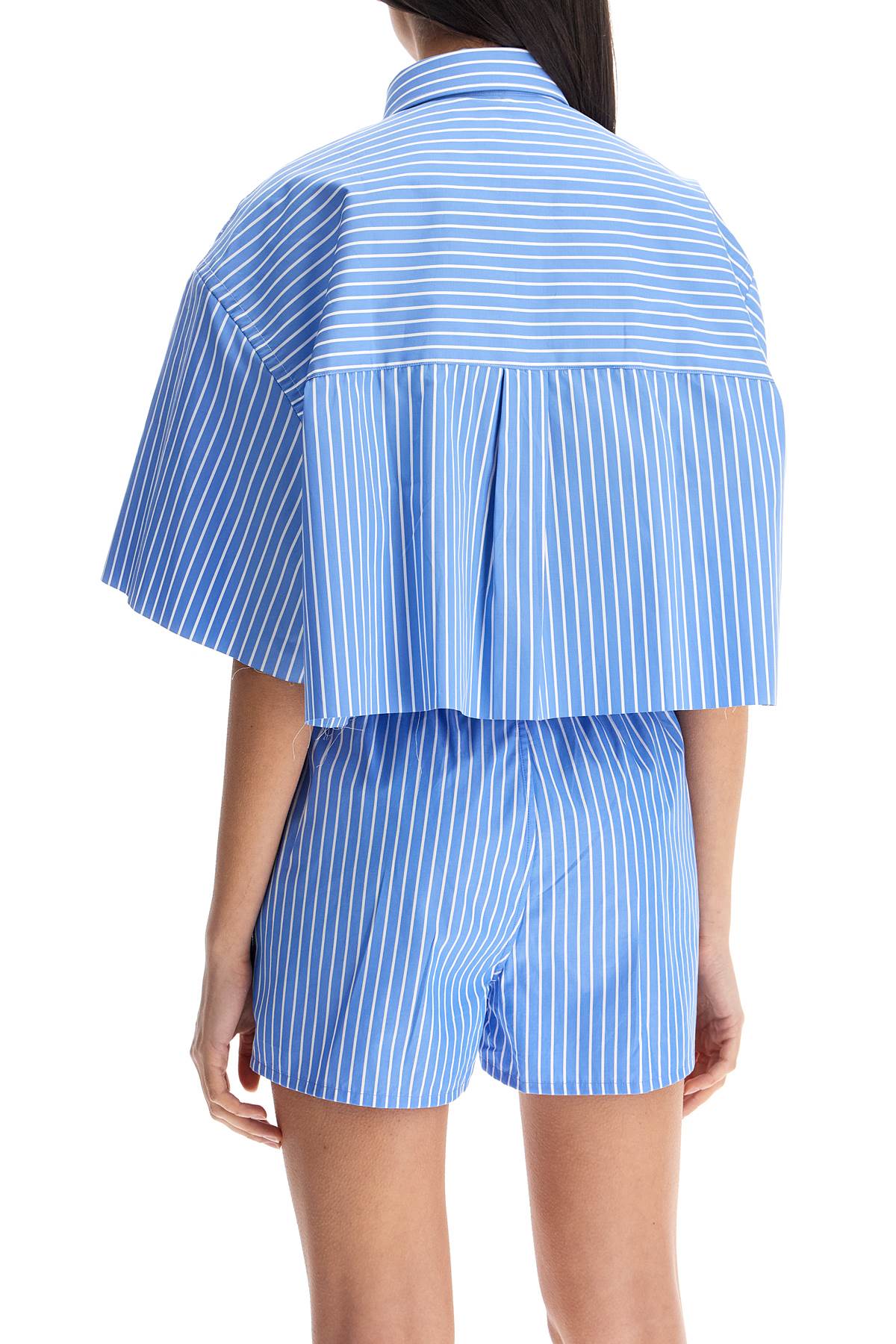 blue striped cotton shirt