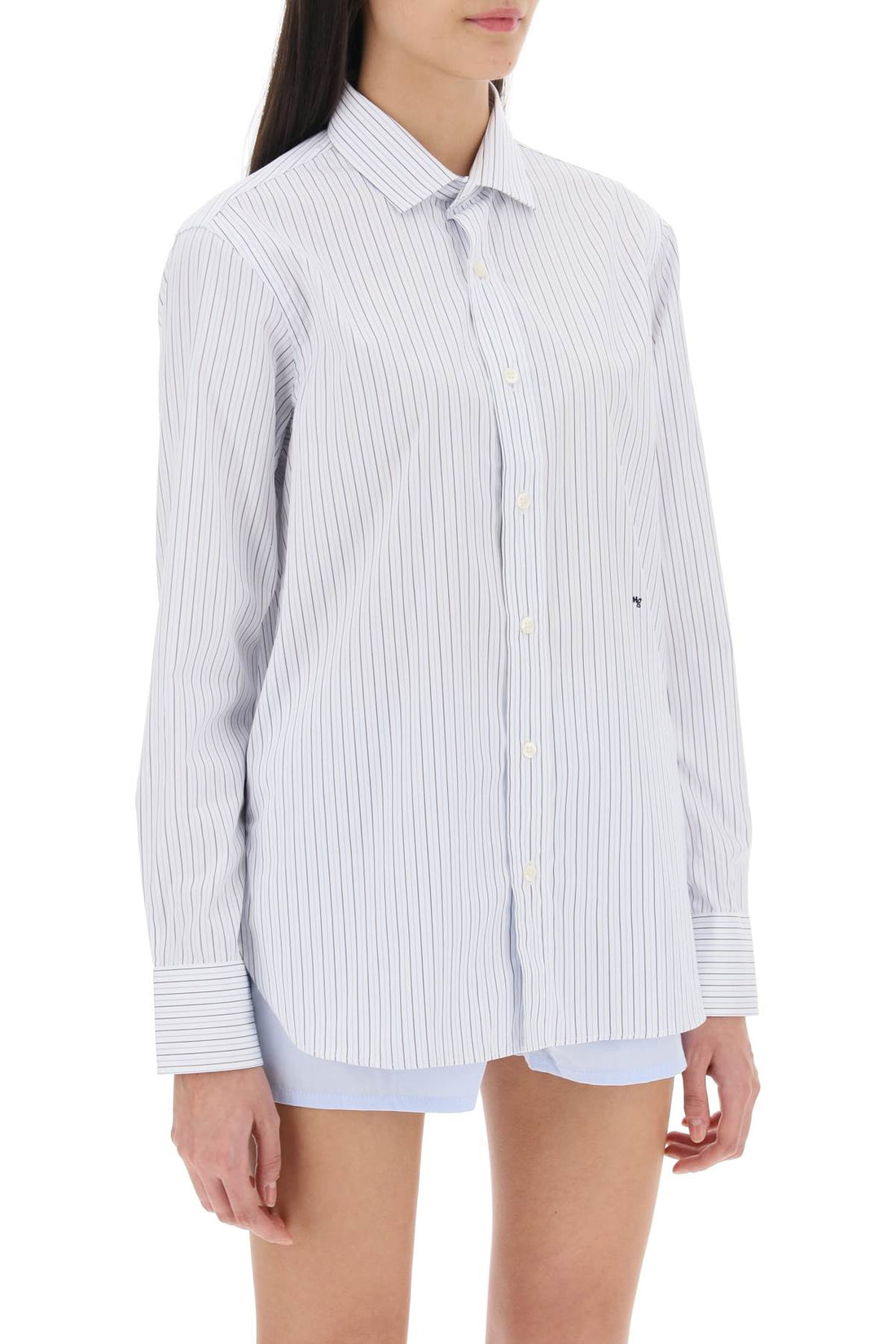 striped poplin shirt