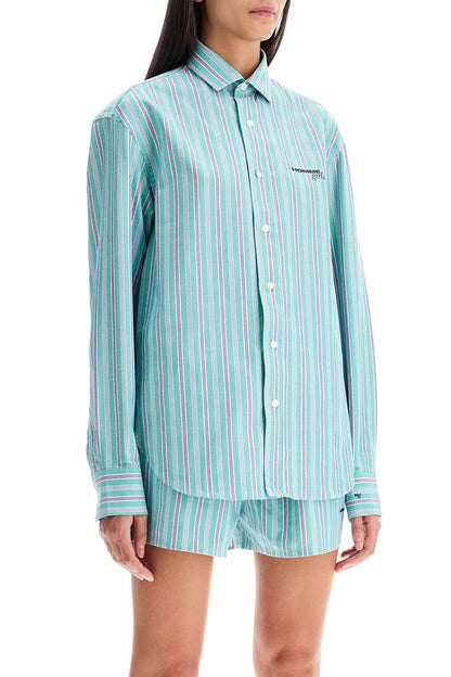 striped oxford shirt for men