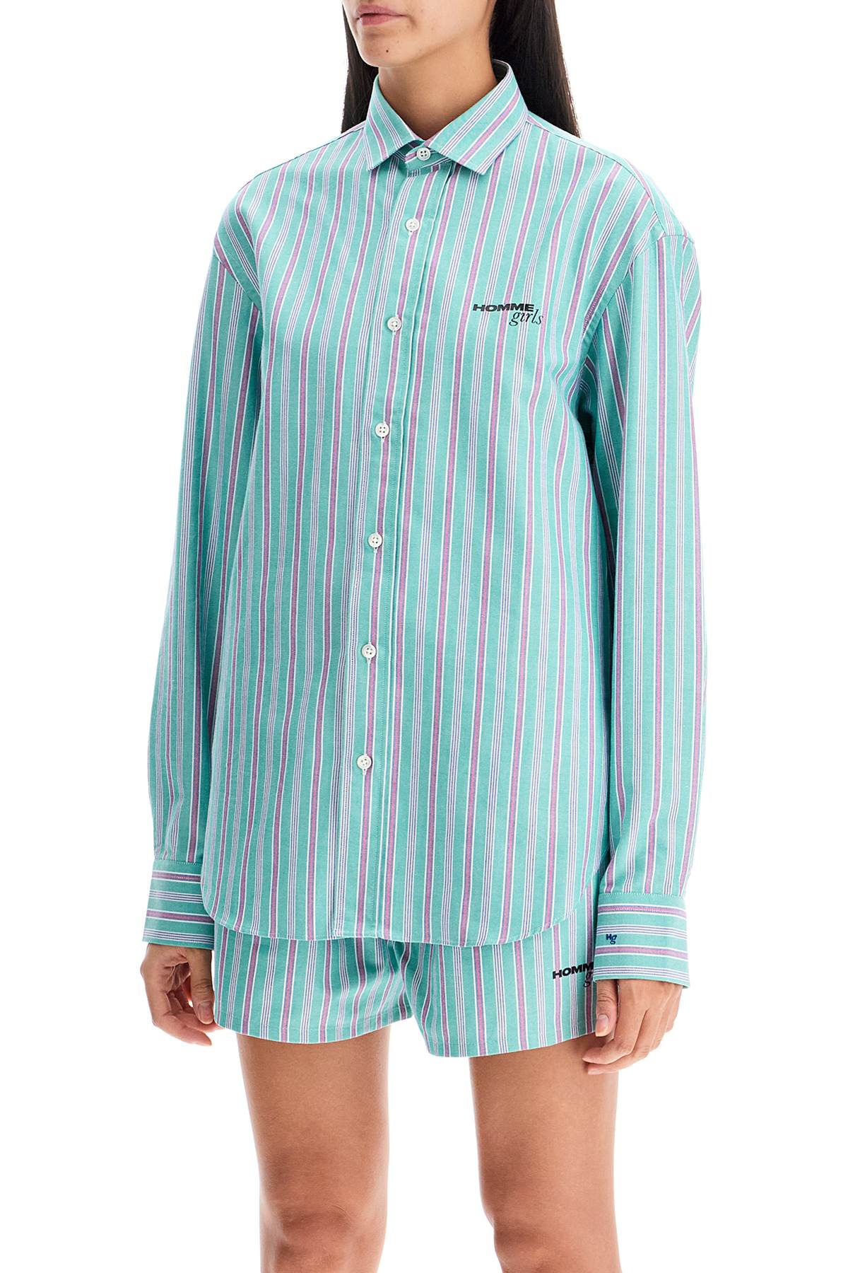 striped oxford shirt for men