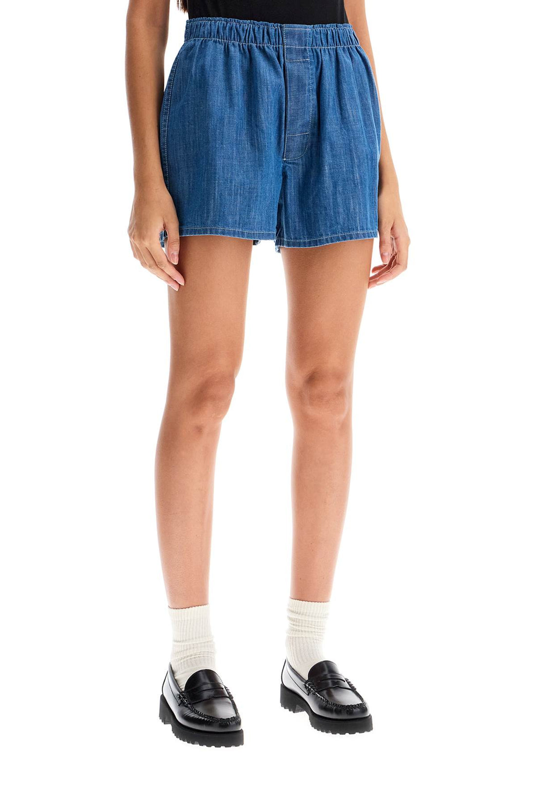 chambray shorts