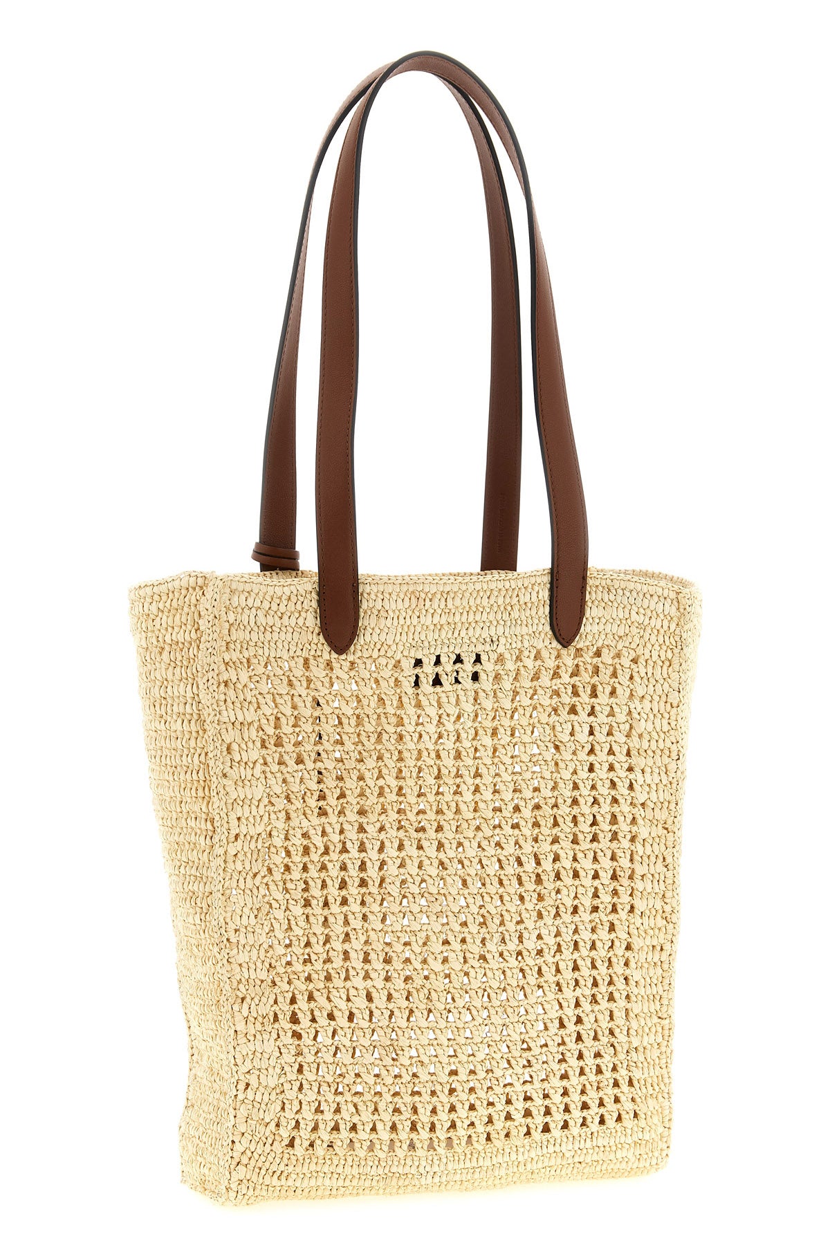 the mulberry small tote bag is distinguished by a rectangular structure made