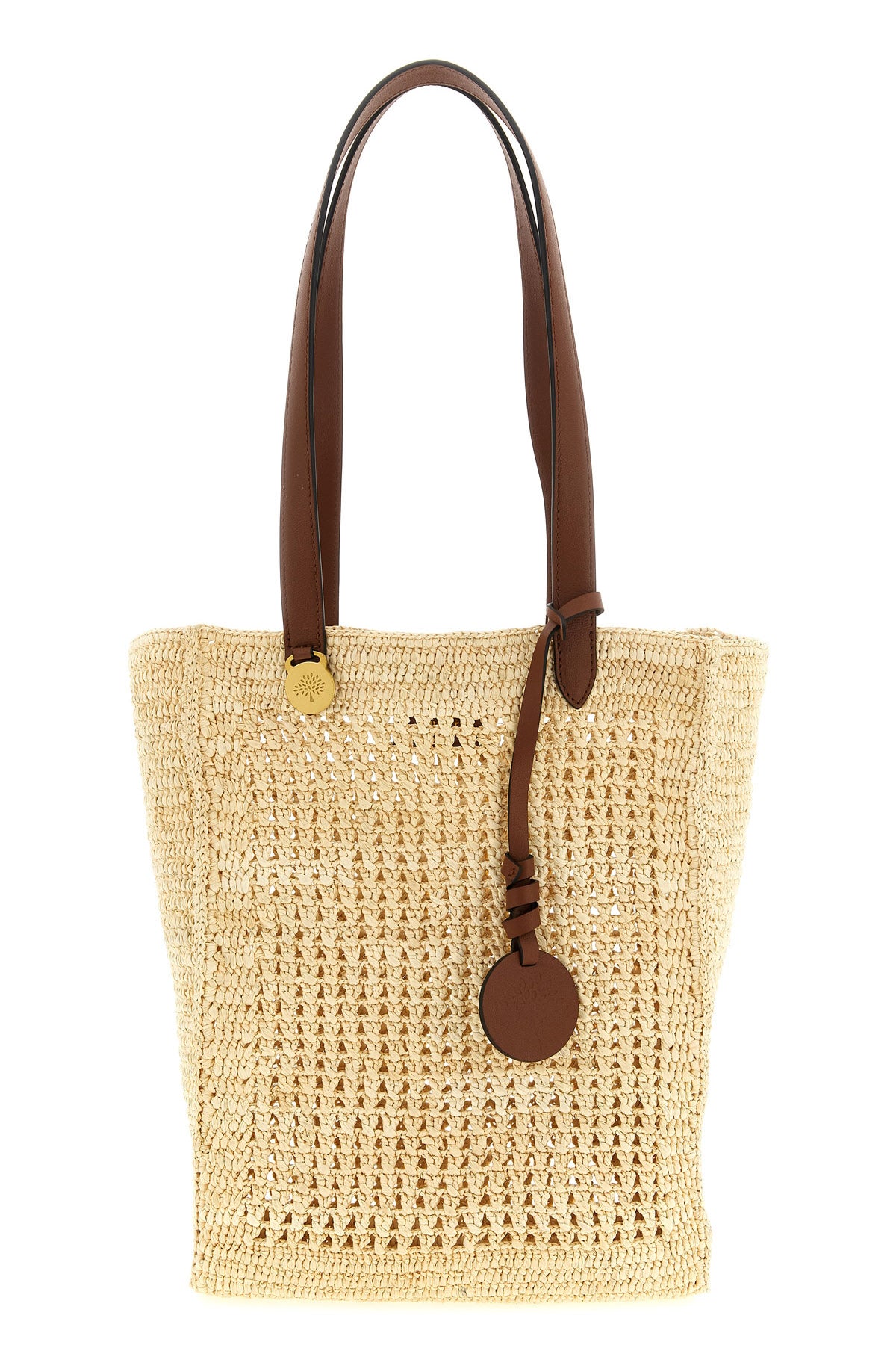 the mulberry small tote bag is distinguished by a rectangular structure made