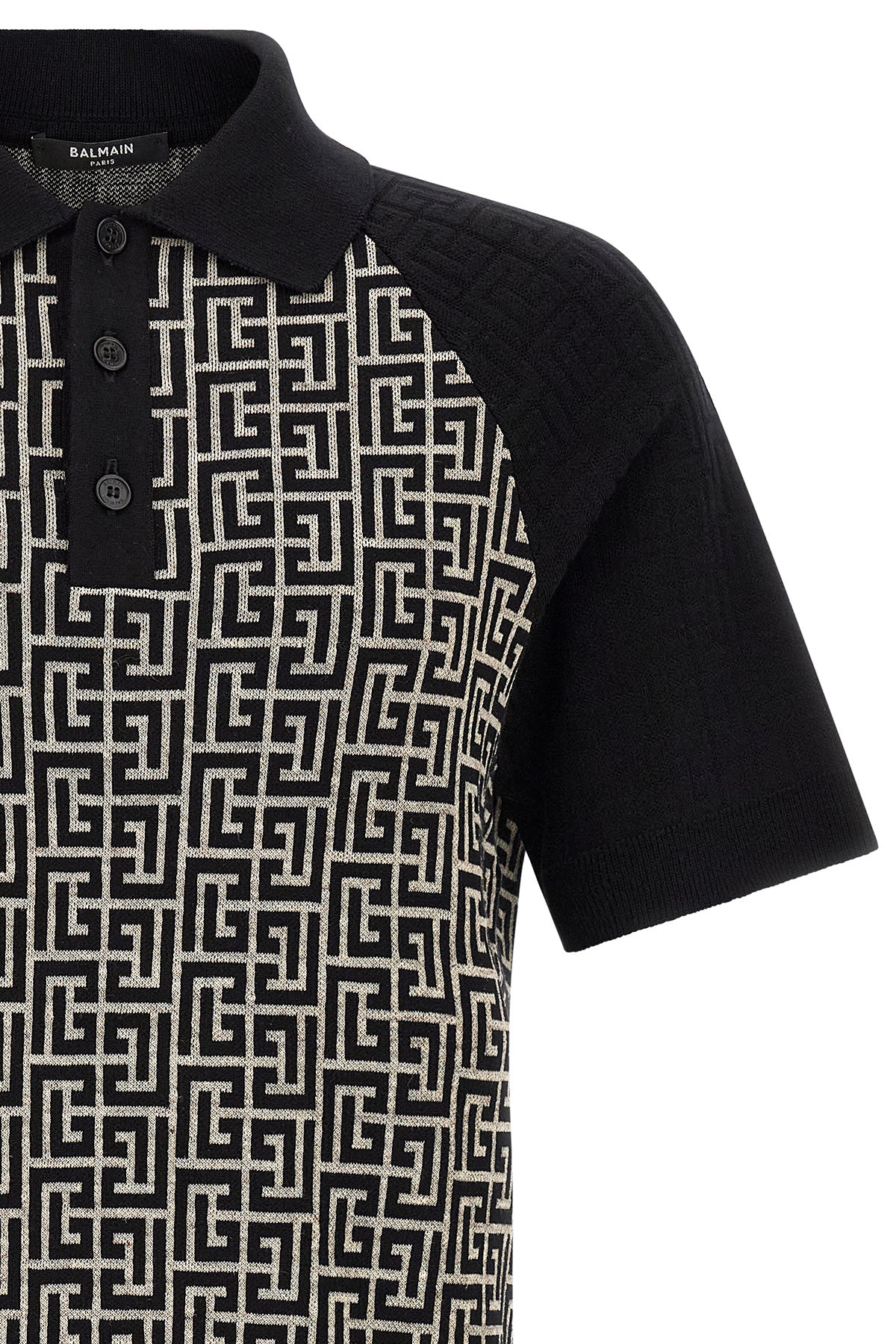 the balmain short-sleeved polo shirt