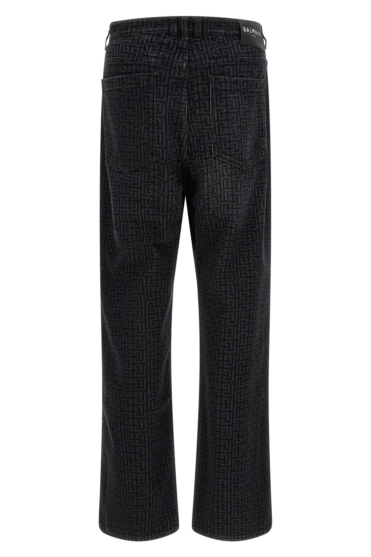 balmain black wash denim jeans