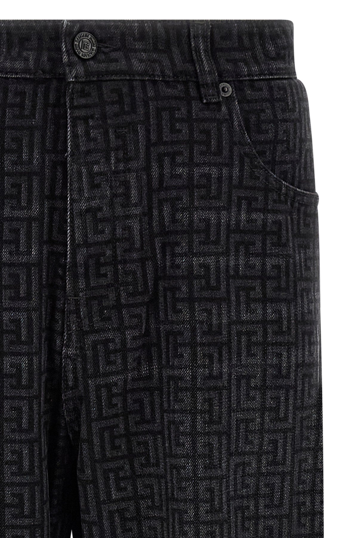balmain black wash denim jeans