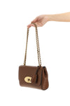 lily shoulder bag in hammered leather