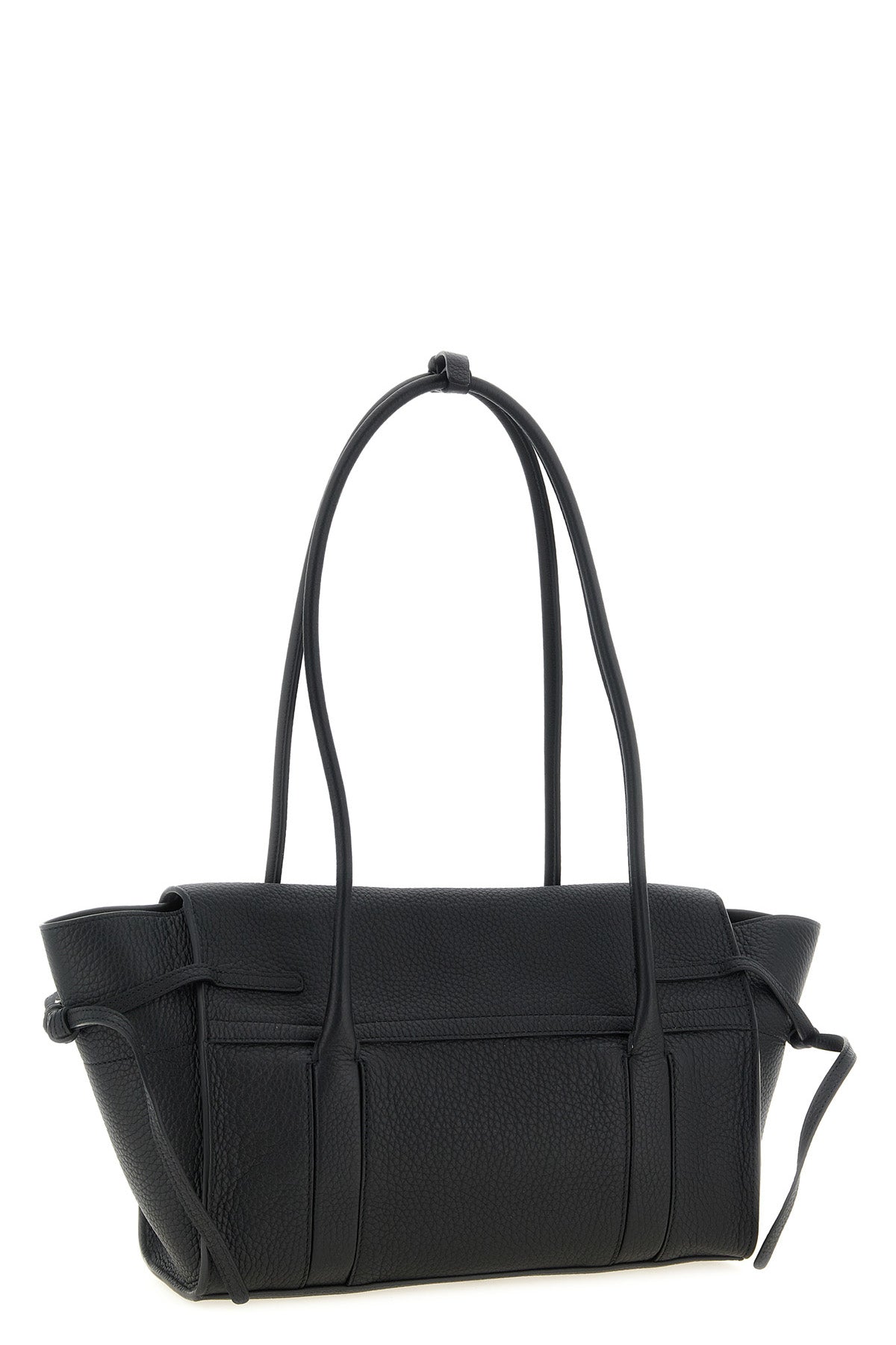 the mulberry soft bayswater small shoulder bag in black hammered calf leather