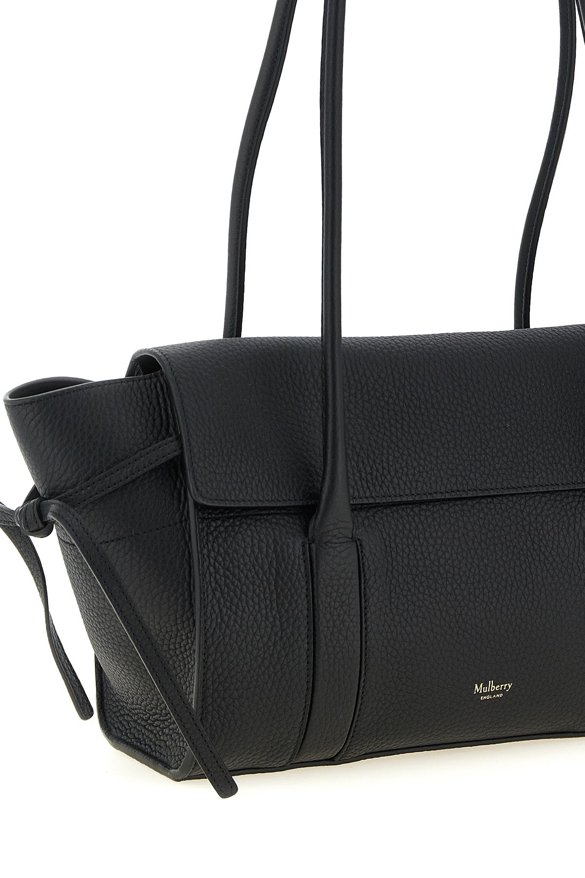 the mulberry soft bayswater small shoulder bag in black hammered calf leather