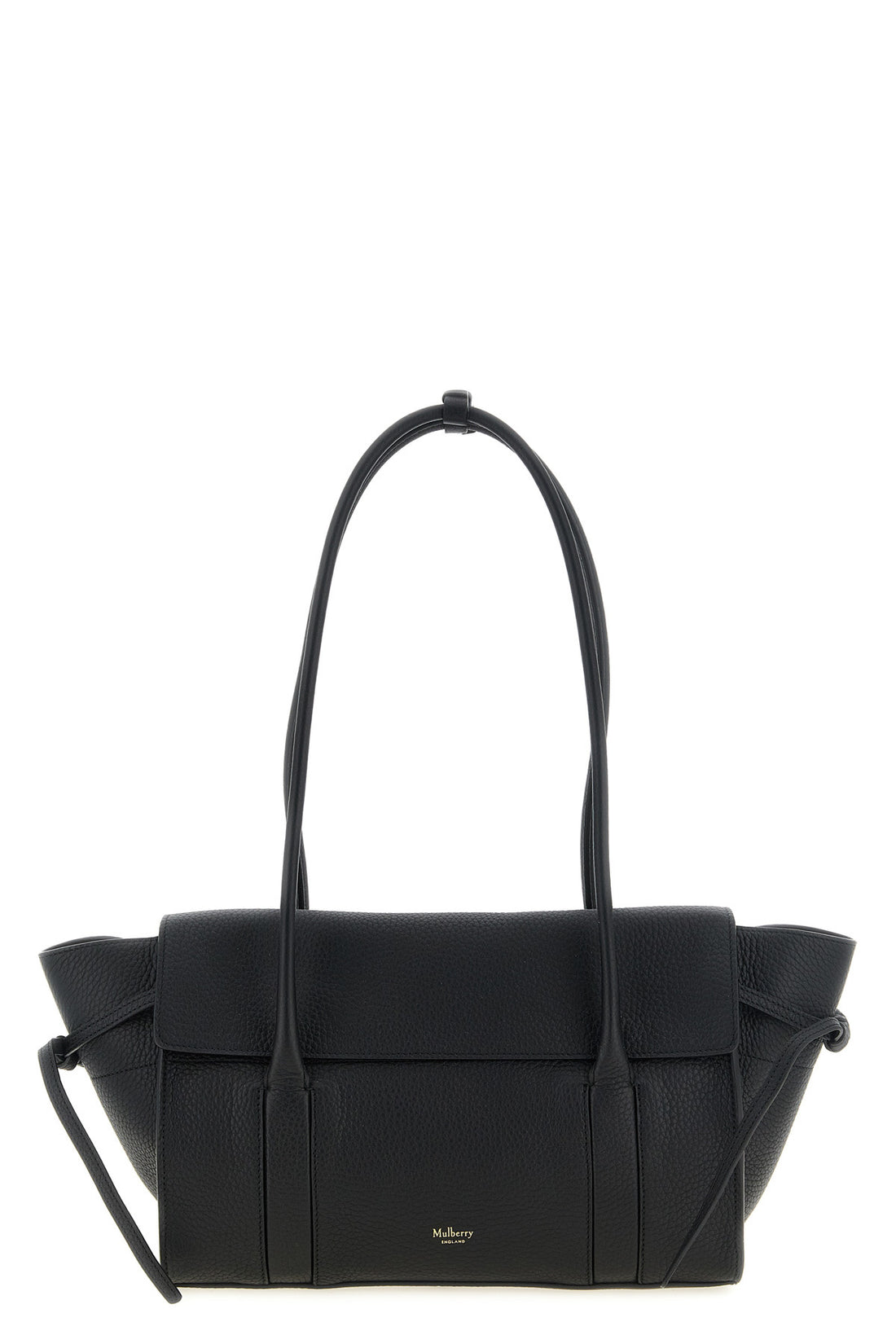 MULBERRY OS the mulberry soft bayswater small shoulder bag in black hammered calf leather