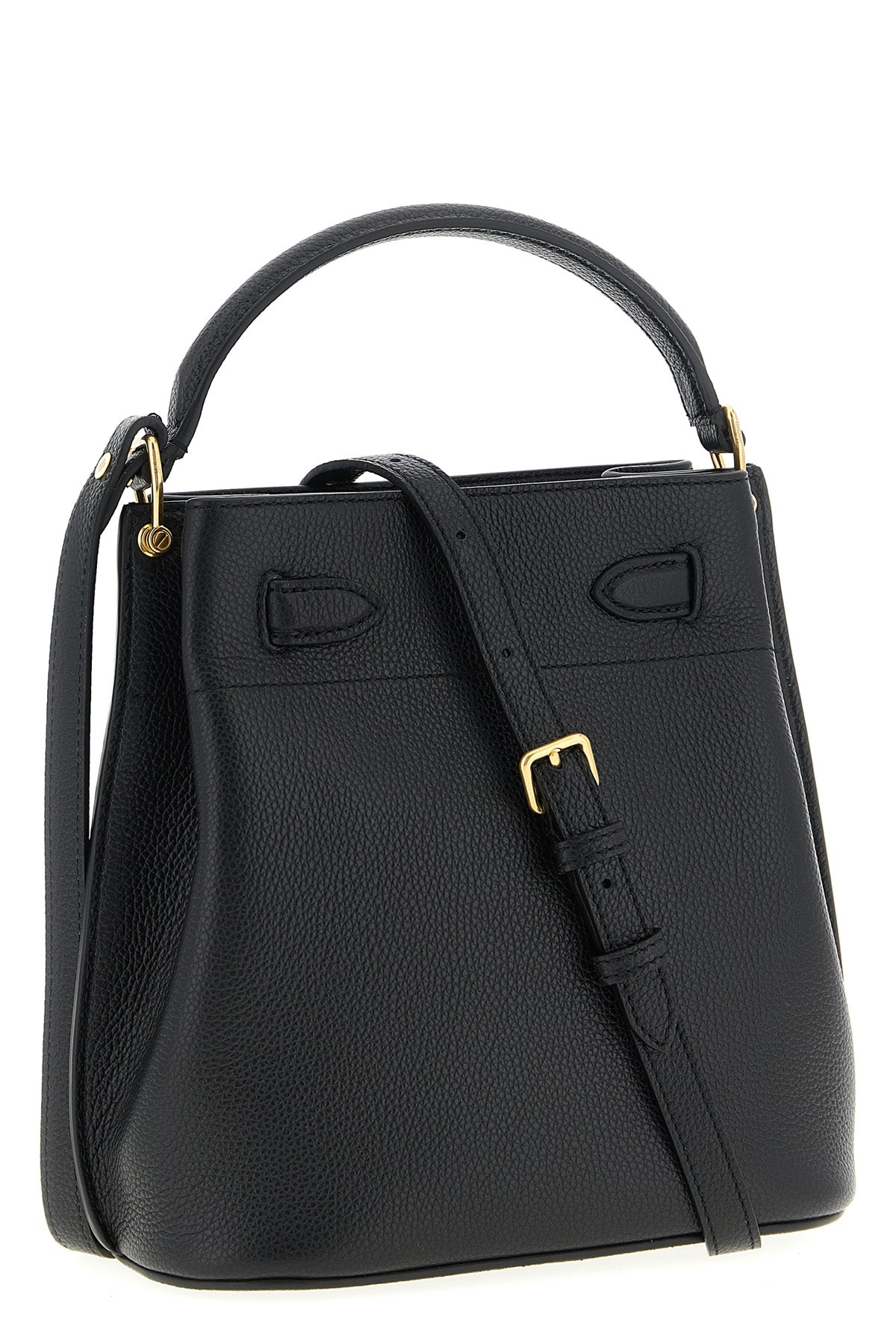 small islington bucket bag in hammered leather