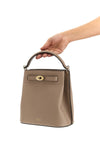 small islington bucket bag in hammered leather