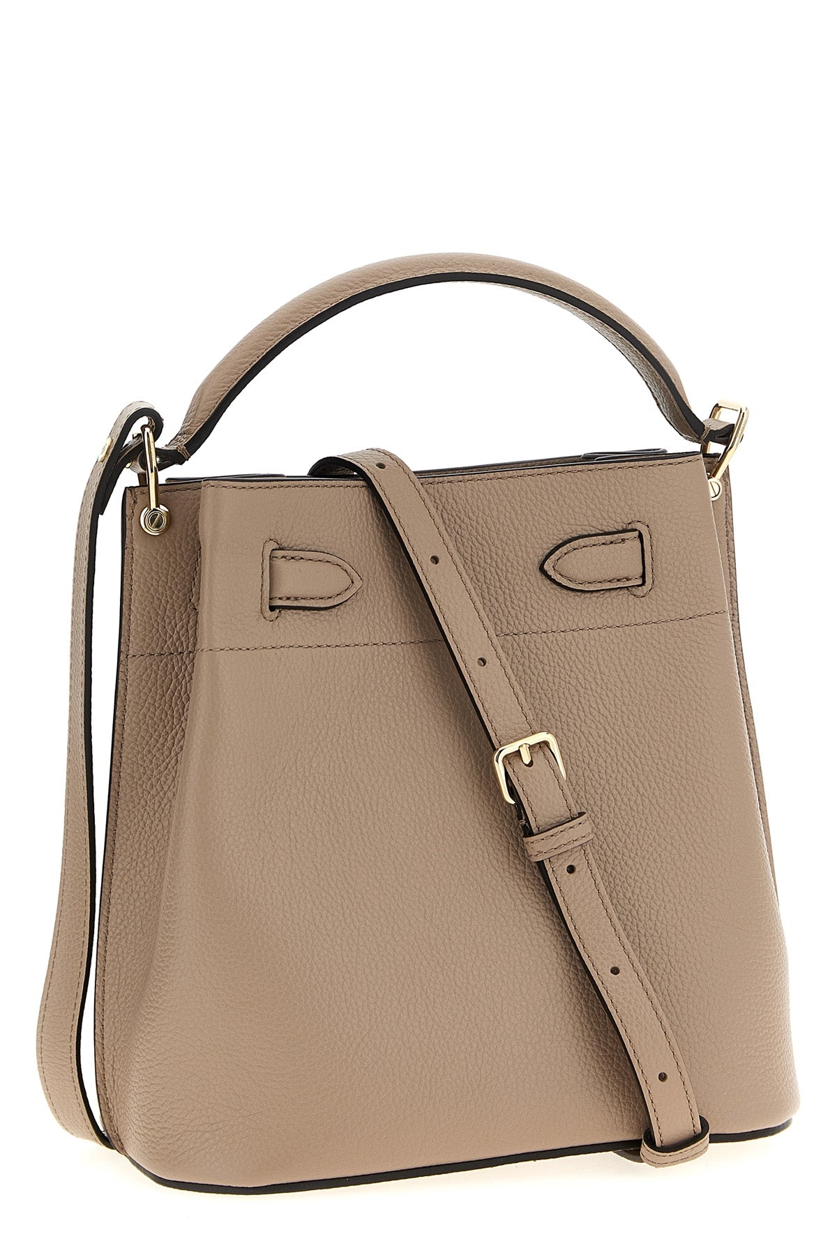 small islington bucket bag in hammered leather