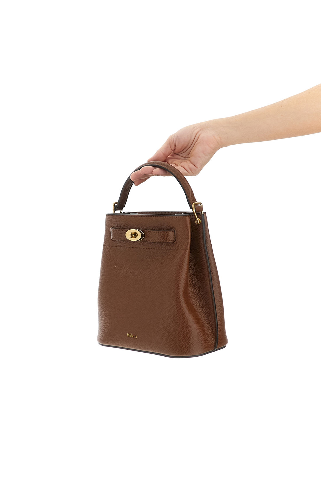 MULBERRY OS islington bucket bag in hammered leather