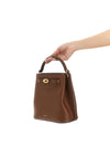 islington bucket bag in hammered leather