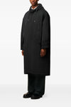 padded fabric long parka