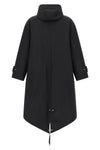 padded fabric long parka